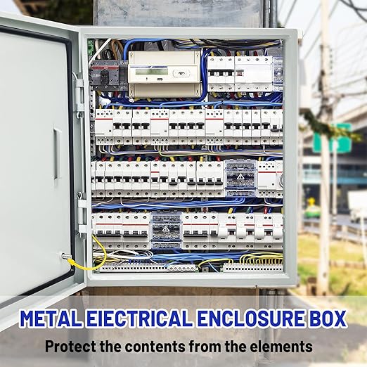 Outdoor Electrical Box 24 x 24 x 12''D NEMA 4X Enclosure Steel Box, Waterproof - Image 2