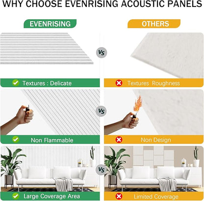 EVENRISING Acoustic Panels 10-Pack, Acoustical Wall Panels 47.2x23.6x0.4 inch - Image 6