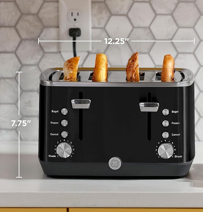 GE 4 Slice Toaster | Extra Wide Slots - Image 2