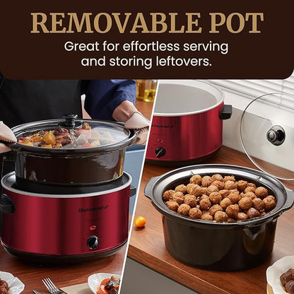Elite Gourmet MST-900RXT# Electric Ceramic XL Jumbo Slow Cooker, Adjustable Temp - Image 4
