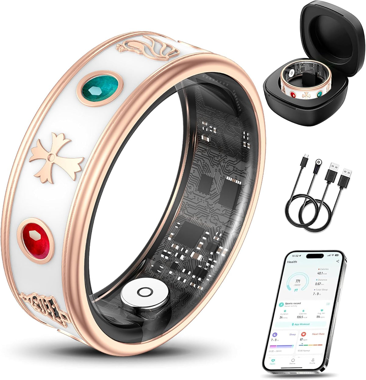 smart ring for women, fitness & activity tracker, main product view