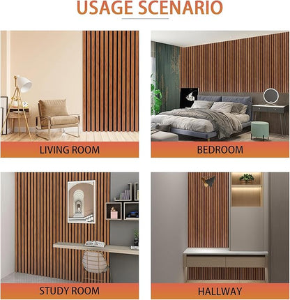 QDYMXUN Wood Slat Acoustic Wall Panels, Living Room - Image 7