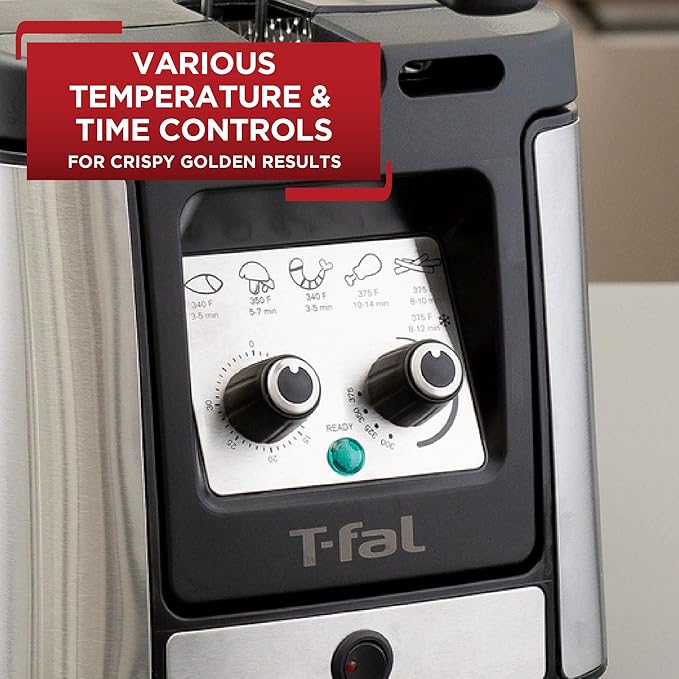 T-fal Deep Fryer with Basket, Electrics Stainless Steel 3.5 Liter Oil Capacity - Image 3