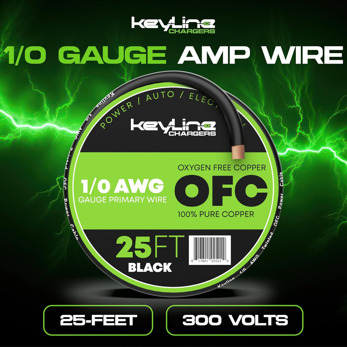1/0 gauge wire (25ft) awg amp battery cable shown in use