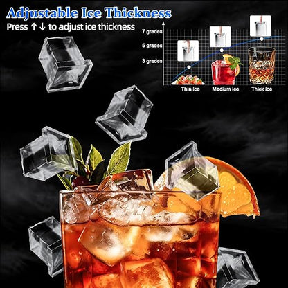 Commercial Gourmet Ice Maker Machine 150Lbs/24H, Stainless Steel Spray Drench - Image 3