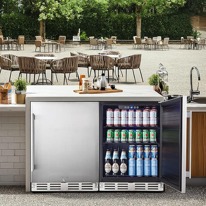 Kalamera Beverage Refrigerator, 24 inch Under Counter Drink Cooler - Image 7