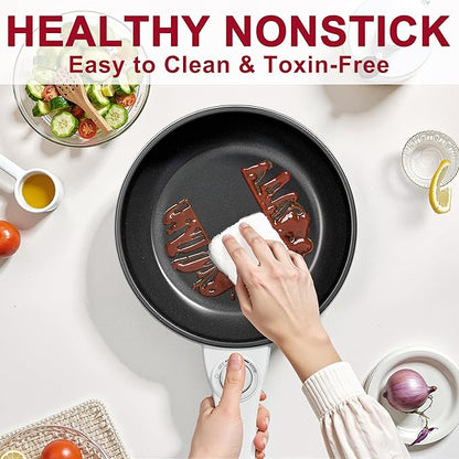 Dezin Hot Pot Electric with Steamer Upgraded, Non-Stick Sauté Pan, Rapid - Image 7