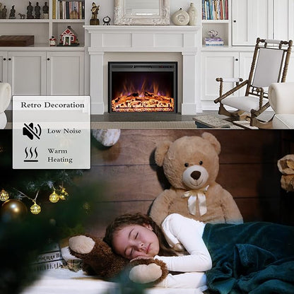 Electric Fireplace, Electric Fireplace Inserts, Recessed Fireplace Heater - Image 5