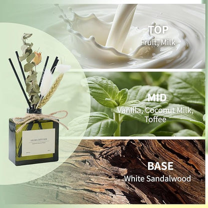 Reed Diffuser, 6 oz Vanilla Cream Scent Diffuser - Image 2