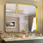 CIRCUMI Gold Bathroom Mirror, Rounded Corner, Tempered Glass, Large Mirror by CIRCUMIMirror