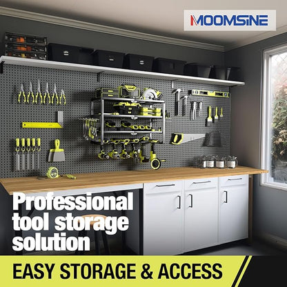 4 Layer Power Tool Organizer Wall Mount, Battery Tools Holder - Image 6
