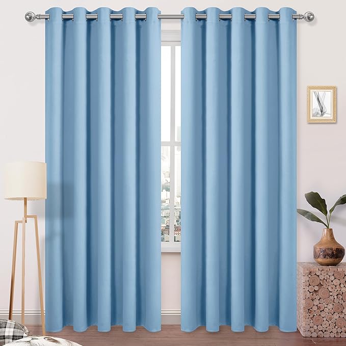 DWCN Blackout Curtains Room Darkening Thermal Insulated Grommet Light Blocking by DWCN