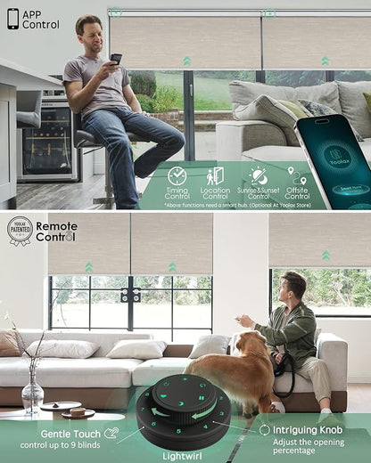 Yoolax Motorized Blinds with Remote, Automatic Window Shades Work with Alexa - Image 3