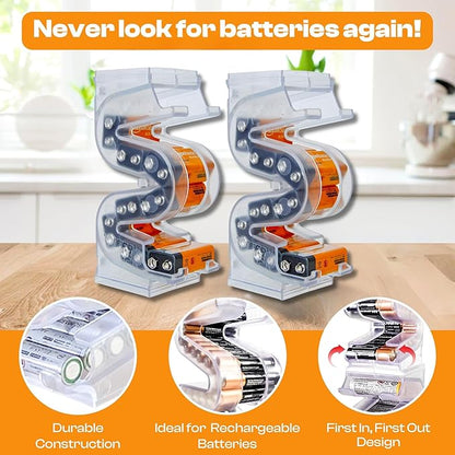 Battery Ladder™ for 9V Batteries | Vertical Storage Case & Dispenser | - Image 3