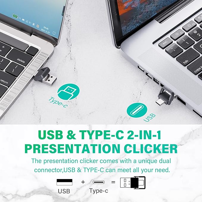 2 in 1 USB Type C Presentation Clicker - Image 5