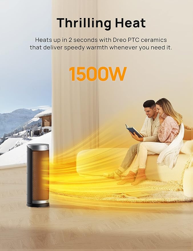 DREO Space Heaters for Indoor Use, Electric Heater - Image 2