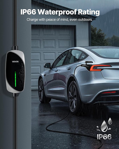 VEVOR Level 1/2 Tesla Charger, 16 Amp, Portable Electric Car EV Charger - Image 7