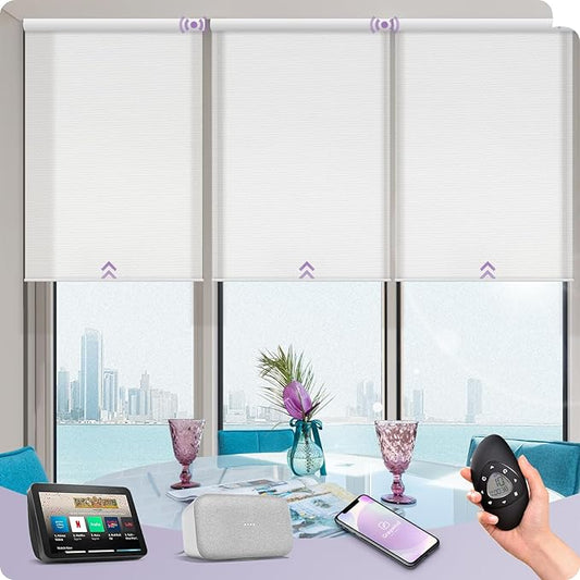 Graywind Motorized Solar Shades Light Filtering Mesh Shade Compatible by Graywindbeyondshading