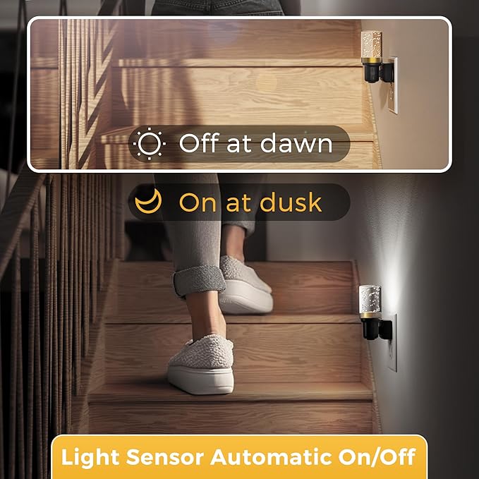 L LOHAS LED Night Light, 2 Pack Dimmable Night Lights Plug into Wall, Automatic - Image 6