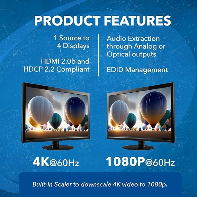 OREI 1x4 2.0 HDMI Splitter - Image 7