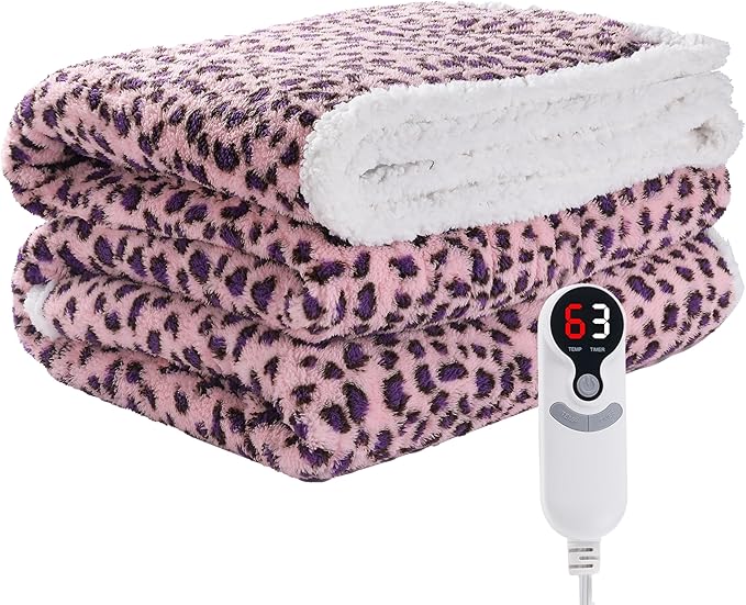 Electric Heated Blanket Throw Size 50"×60" by EydnaEletcricBlanket
