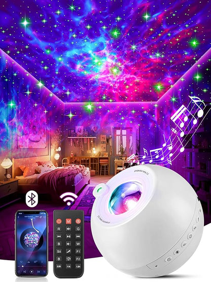 One Fire Galaxy Projector 360 Modes+15 White Noise+Bluetooth Star Projector by OneFire