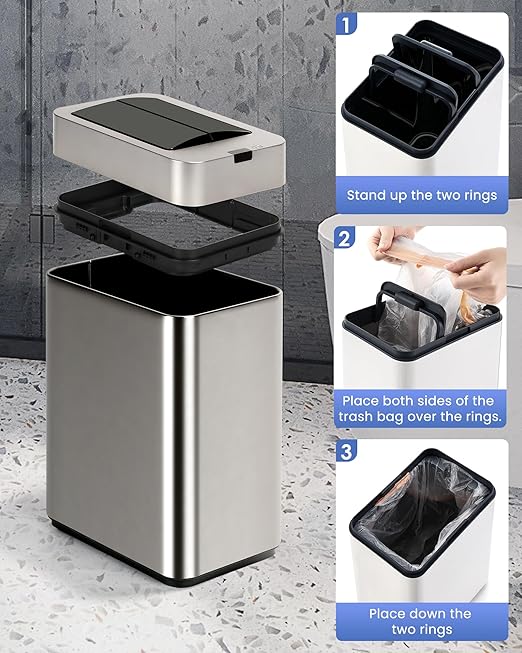 ELPHECO Bathroom Trash Can - Image 8