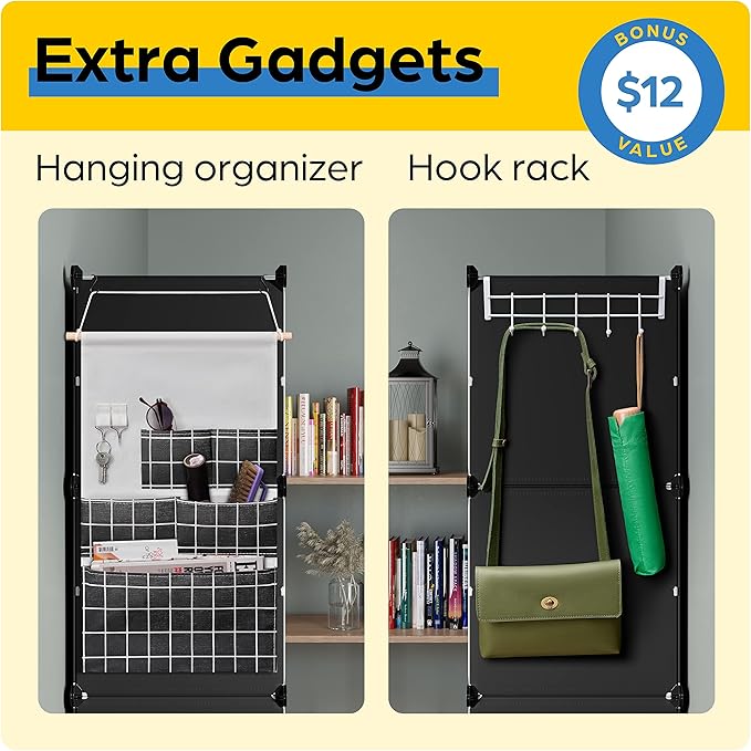 Shoe Organizer Cabinet Up to 72 Pairs, Shoe Closet-Covered Shoe Rack - Image 5