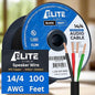 Elite 14/4 Speaker Wire 100ft, UL Listed, by InfinityCableProducts