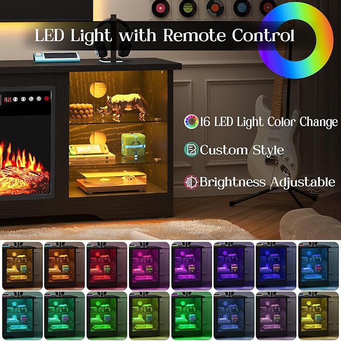 VITESSE 58 Inches Fireplace TV Stand - Image 5