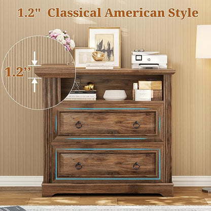 Itaar 2 Drawer File Cabinet, Farmhouse Filing Cabinet - Image 6
