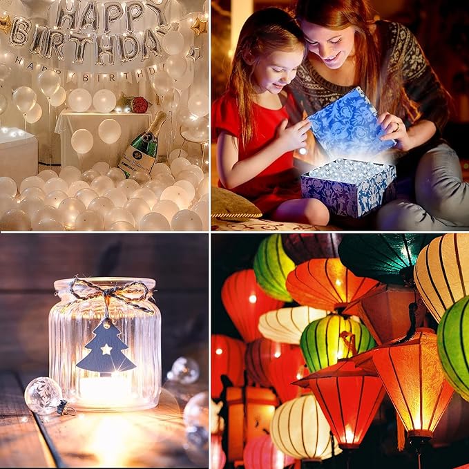 Aogist 100pcs Balloon Lights,Long Standby Time Waterproof Twinkle Mini Light,...