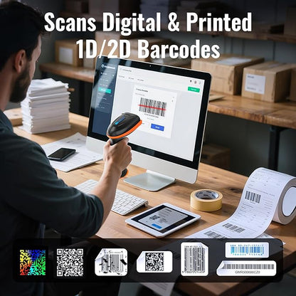 Tera 1D 2D QR Barcode Scanner Wireless and Wired - Image 8