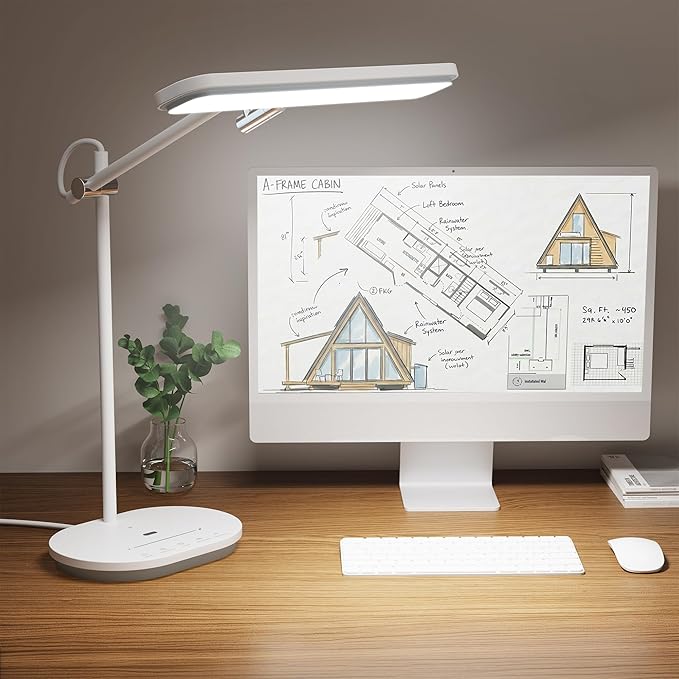 Newkana LED Desk Lamp with CRI 98, Advanced Eye-Caring Bright Desk Light by Newkana