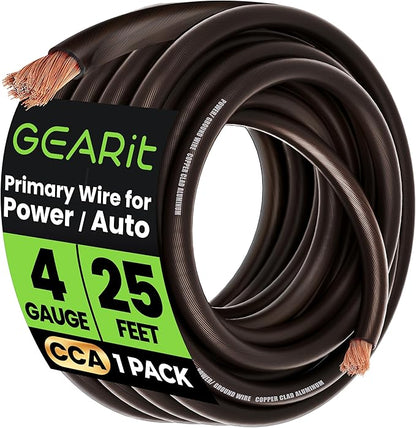 GEARit 4 Gauge Wire Copper Clad Aluminum CCA by GEARit