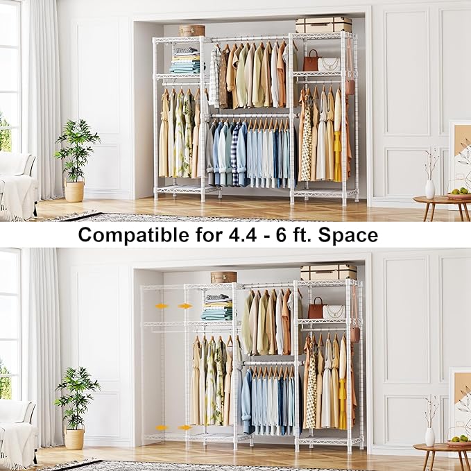 Ulif E7 Heavy Duty Garment Rack, Clothes Organizer and Storage Rack - Image 4