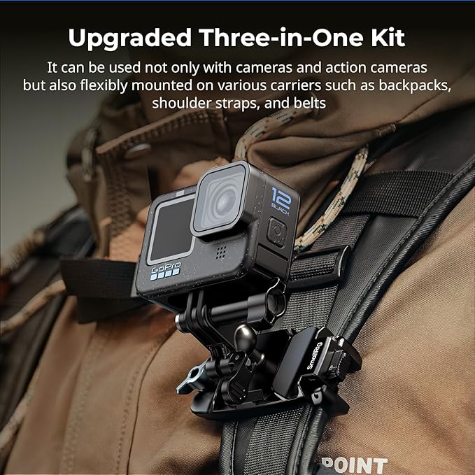 SMALLRIG Universal Three-in-One Camera Clip Kit, Quick Release System, Backpack - Image 2