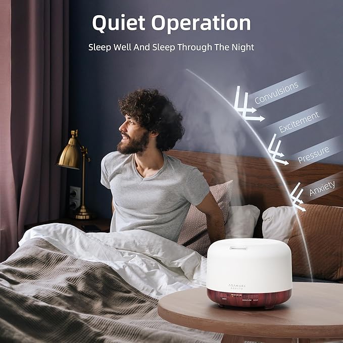ASAKUKI Essential Oil Diffuser for Home, 500ml Aromatherapy Fragrant Oil - Image 4