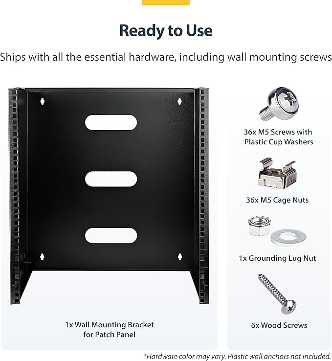 StarTech.com 12U Wall Mount Patch Panel Bracket - Image 5