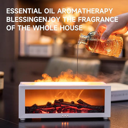 Fireplace Flame Air Diffuser Humidifier, 7 Colors Aromatherapy Essential Oil - Image 4