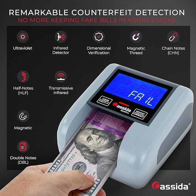 Cassida Quattro Fast Automatic Currency Counterfeit Detector - Image 4