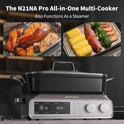 N21NA Pro Slow Cooker 10 Quart, 8-in-1 Programmable PFOA-Free Ceramic Coated - Image 3