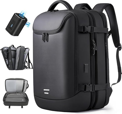 Vacuum Backpack Travel with Pump, 40L Expandable Carry on Compression Backpack by TANGCOREL