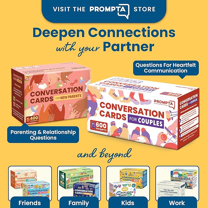 Prompta 600 Conversation Cards for Couples – Light, and Deep Get-to-Know-You - Image 7