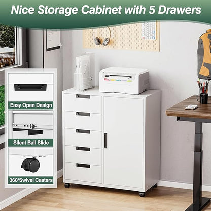 MIIIKO 5 Drawer Storage Cabinet - Image 4