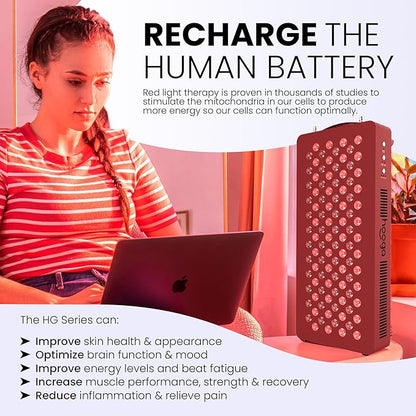 Hooga Red Light Therapy Panel for Face and Body, 60 High-Efficiency Low-Level - Image 5