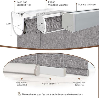 Motorized Roller Shade: Blackout, Electric Blinds, Compatible - Image 6