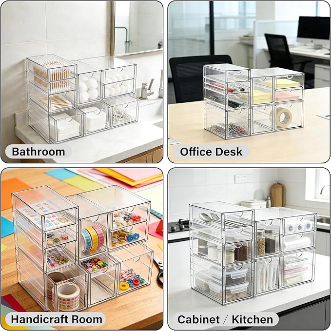 Prsildan Acrylic Drawer Makeup Organizer - Image 7