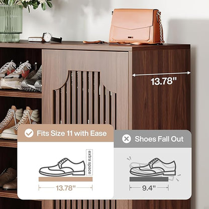 Tribesigns Shoe Cabinet with Doors, 5-Tier Shoe Storage Cabinet with Adjustable - Image 7