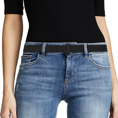 JASGOOD Women No Show Stretch Belt Elastic Web Strap Belt by JASGOOD